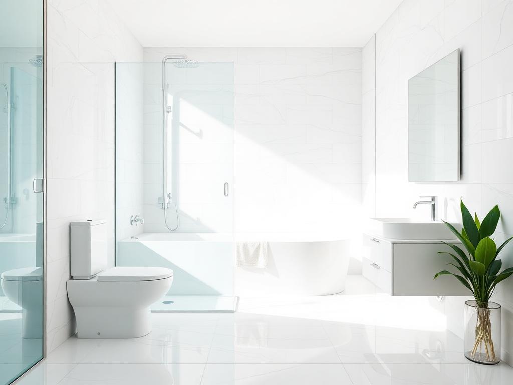 Sparkling clean modern bathroom after a deep cleaning service